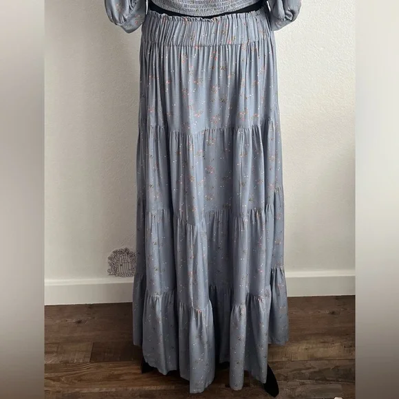 Jen’s Pirate Booty Floral Tiered Maxi Skirt NWT